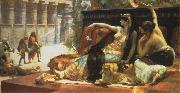 Alexandre Cabanel Cleopatra Testing Poison on Those Condemned to Die. Spain oil painting artist